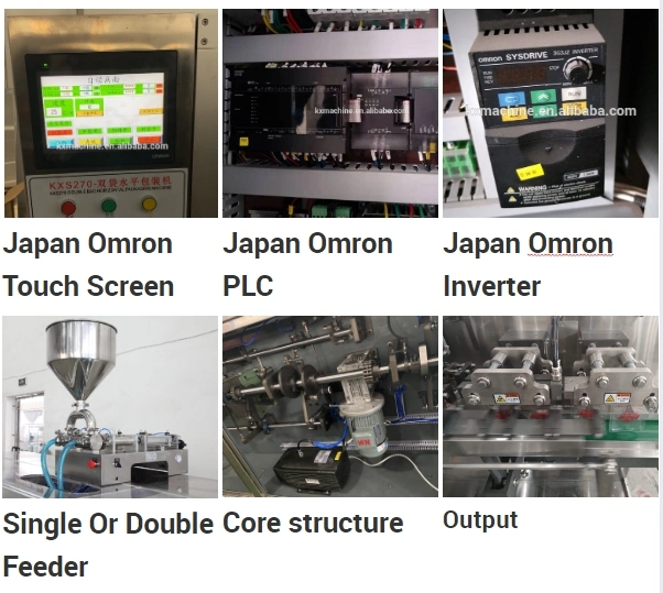 Double-Pouch Food/Liquid/Snack/Beans/ Grain/Rice/Nuts/Peanut/Sugar/Sauce/Flour/Oil/Tea/Juice Filling and Packing Machine for a Variety of Sizes and Materials