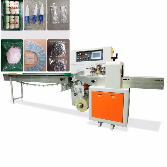 Maschera per il viso/biscotti/wafer/biscotti/pane a flusso orizzontale automatico per l'imballaggio alimentare a flusso continuo Muti automatico a flusso completo